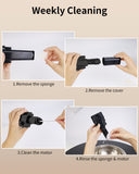 NPET 1 Gallon Wireless Cat Water Fountain Stainless Steel Battery Operated Pet Drinking Fountain WF210plus-WM