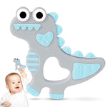 NPET Dinosaur Silicone Teethers Toy  for Baby 3-6/6-12 Months