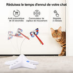 NPET Jouet Automatique avec Papillon Rotatif à 360 degrés pour Chat