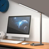 NPET D1 Rechargeable Cordless Desk Lamp with 3 Color Modes, Stepless Brightness Levels Eye-Caring Metal Table Lamp,USB-C Powered Portable for Dorm, Home Office, Bedroom, Reading, Working