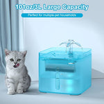 NPET 101oz Automatic Pet Water Fountain with Auto Shut-Off  LED Pump