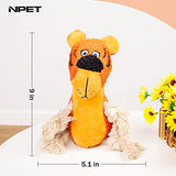 NPET Tiger Shape Stuffed Dog Squeaky Chewing Toys for Dog