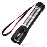 NPET T08-2 Solar Power Flashlight Car Flashlight USB Rechargeable Tactical Multi-Function Torch Emergency Tool