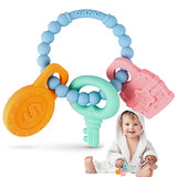 NPET Teether Toys for Baby 0-6/6-12 Months Soft & Easy Grip Silicone Teething Ring Infant Teething Toys Safe to Chew Sore Gums Relief Chocking-Proof Design Baby Gifts Boys Girls 3-6 Months