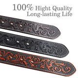 NPET Full Grain Western Engraved Tooled Men Leather Belt