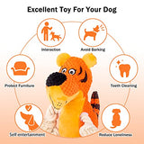 NPET Tiger Shape Stuffed Dog Squeaky Chewing Toys for Dog