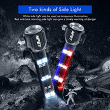 NPET T10-5 Solar Flashlight Car Flashlight Zoomable 1000 Lumens LED COB Light USB Rechargeable Tactical Multi-Function Torch Emergency Tool with Window Breaker Seat Belt Cutter Compass Siren