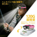 NPET Head Lamp-Rechargeable Headlamp with High Lumen.Waterproof.Wide Angle Light Area.Best Hands Free Head Light for Camping.Searching(Pink)