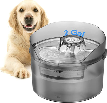 NPET 8L Dog Water Fountain with Splatter Guard DF30
