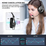 NPET CH11 CH10 Computer Headset with Microphone Noise Cancelling
