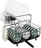 NPET 2-Tier Stainless Steel Dish Rack Detachable Drying Rack