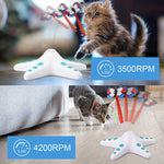 NPET Interactive Cat Toy 360 Degree Rotating Butterfly with Sensor Control