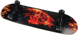 skateboard skull fire pattern