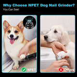 NPET Dog Nail Grinder with Guard with LED Light
