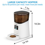 NPET 1.59 Gallon/6L Automatic Pet Feeder Food Dispenser for Cats Dogs