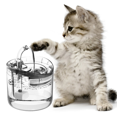 61 oz. Transparent Cat Dog Water Fountain WF060