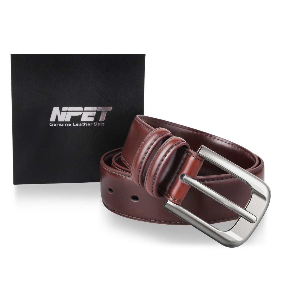 NPET Men's Genuine Leather Dress Belt for Business – NPET Online Store