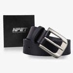 NPET 1 1/4" Wide Mens Genuine Leather Dress Belt