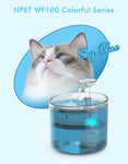 NPET 54 oz. Cat Water Fountain with Lighting Pump - WF100