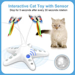 NPET Interactive Cat Toy 360 Degree Rotating Butterfly with Sensor Control
