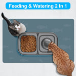 NPET 68oz/2L Double Cat Bowls for Food and Water