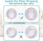 NPET 4pcs Replacement Filters for 2L Pet Bowl
