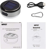 NPET Rechargeable Camping Solar Lantern 3000mAh