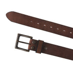 NPET Men's Vintage Leather Belt With Buckle Full Grain Snap on Strap 1.5" Wide