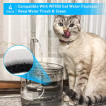 NPET 4pcs Cat Dog Water Fountain Filters Replacement for WF050