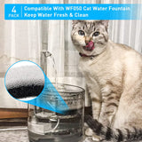 NPET 4pcs Cat Dog Water Fountain Filters Replacement for WF050