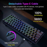 NPET K61 60% Mechanical Gaming Keyboard 68 Keys